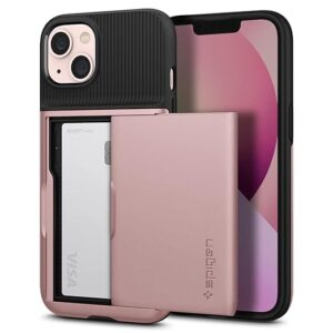 Back Cover Case Compatible with iPhone 13 (TPU + Poly Carbonate | Rose Gold)