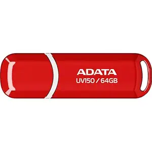 UV150 64GB USB 3.0 Snap-on Cap Flash Drive, Upto 100 MB/s R- Red (AUV150-64G-RRD)