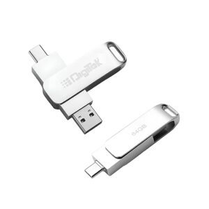 64G V3.2 Metal Body 64GB Storage 3.2V Dual Drive Flash Drive, USB-A & Type-C, Pen Drive, Magnetic, X-Ray & Temperature Resistant, Use with Smartphones, Tablets, Macs & USB-A Computers