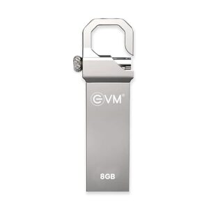 EnStore 8GB Metal USB 2.0 Flash Drive - High Read Speeds up to 15MB/s & Write Speeds up to 8MB/s - Durable Metal Casing - Ideal for Data Transfer & Storage - (EVMPD/8GB)