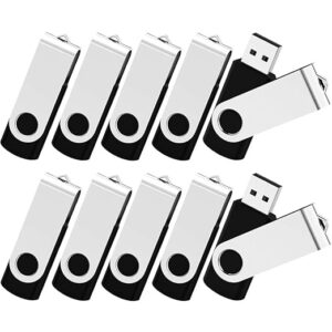 20pcs 8GB USB Flash Drive 8 GB Flash Drives Thumb Drive Memory Stick Swivel Jump Drive, Black