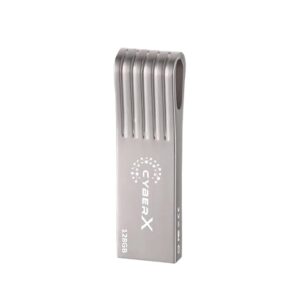 128 GB Metal Body Flash Drive USB 2.0 Type A Pendrive (Metallic Chrome)