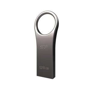 128Gb USB 3.0 Flash Drive with Keychain Hole Key Ring Design, Waterproof Dustproof Metal Casing Thumb Drive Pen Drive Memory Stick