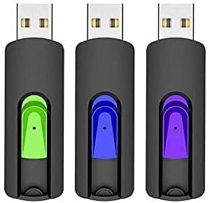 5 Pack Pendrive 64 GB USB Flash Drives 2.0, Storage Memory Sticks for PC/TV/PS5