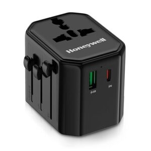 New Launch Universal Travel Adapter 12W, 3-in-1 Fast Charging, Universal Socket, TypeC, USBA, Worldwide Wall Charger for EU,US,UK & CN/AUS, Devices, 3Yr Manufacturer Warranty