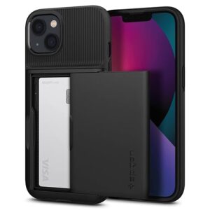Back Cover Case Compatible with iPhone 13 (TPU + Poly Carbonate | Black)
