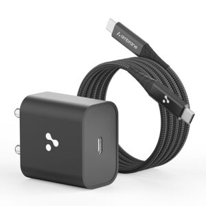20W Type C Mobile Charger Adapter, Fast Charging for Android, iPhone 16/15/14/13/12/11/X (Pro,/Plus/Max Series), Samsung, Google Pixel & Oppo,Vivo Other Type C Enabled Devices, (M20,Black)