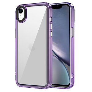 Back Case Cover for iPhone XR | Compatible for iPhone XR Back Cover | Case Cover with Camera Protection | (TPU + PC | Translucent Purple)
