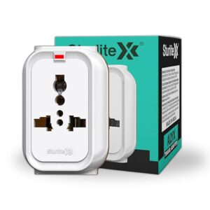 Alyx 3 Pin Plug| Universal AC Travel Adapter| ABS Strong Body Socket (Pack of 1)