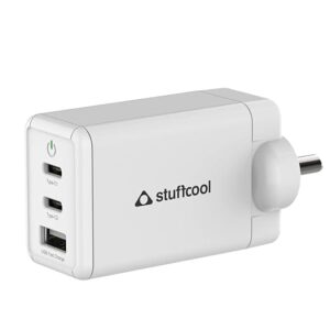 Nova 65W GaN Charger Made in India 3 Ports Supports Samsung PPS Super Fast Charging 2.0, Compatible with macbooks laptops iPhones iPads, samsungs, Pixels