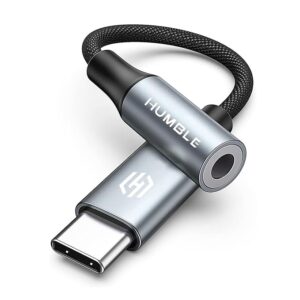 Type-C to 3.5mm Audio Jack Adapter with DAC – Compatible with iPhone 15 Pro Max/ 15 Pro/ 15 Plus, Galaxy S24/ S24 Ultra/ S23/ S23 Ultra/ S22/ S21, Flip/Fold, iPad Pro & Other Type C Devices