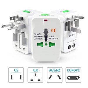 Universal for Travel Charger Adapter Plug - (White)