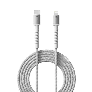 Konnect X Type C to 8-Pin 27W Fast Charging Cable, Premium TPE Material, Support to all Lightning Devices 1M Length(White)
