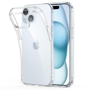 Case for iPhone 15 Silicone Case Clear Transparent Shockproof Scratch Resistant Protective Phone Soft Silicone Slim Cover for iPhone 15