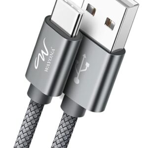 USB A to Type C 65W Fast Charger 480 Mbps Data Cable Compatible for iPhone 15, 15 Pro, 15 Pro Max, 15 Plus, Apple CarPlay, Galaxy S25 Ultra,S24, S23,S20, S21, S22 (3 FT Pack of 1, Grey)