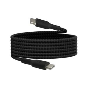 USB-IF Certified Braided 60 W USB-C to USB-C (Type C) Charge cable, 6.6 Feet / 2 Meter, Black