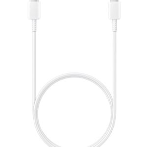 Type C To Type C,Mobile Data Charging Cable For Samsung Galaxy Superfast Power Cable A54/ A15/ A14/ A34/ A23/ F54/ F34/ F23/ F14/ M14/ M34/M33/S21 Fe/S22/S23/S23 Fe 5G/S24,White