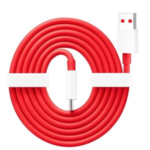80W Charging Cable USB to Type C Warp Charger SuperVooc/Dash Fast Charge Cable for Oneplus 11,11R,10 Pro,10R,10T,9RT,9R,8R,8T Charge Cable for 6/6T/7/7T,Nord,Ce2 Lite 5G,Ce 3 5G,Ce3 Lite, Red