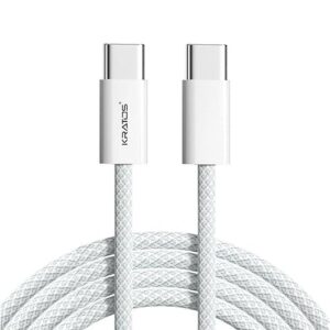 Type C to Type C Fast Charging Cable 1M Unbreakable Nylon Braided C to C cable fast charging compatible with Samsung Galaxy Series, Realme, Redmi, Vivo,Oppo & type c devices, 480Mbps Data Sync