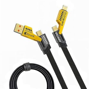 INBAE 2025 Model 10th Gen | High Grade 4 In 1 Cable | Gold Plated Ports | Ultra Fast Charging & Data Transfer | Supporting Thunderbolt, Type C, Lightning, Type A For All iPhones & Laptop