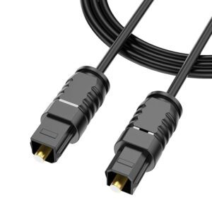 Digital Fiber Optical Audio Dolby Cable with 8 Channel (7.1) Audio support, Gold Plated Connectors For Xbox, PS5, soundbars, Transmission, Smart TV, AV Receivers and More 1.5M (5 Feet) - Black