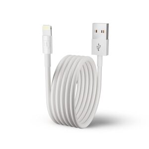 USB-A to Lightning Charging Cable Cord & Data Sync USB Cable (1 Metre) Compatible for iPhone 13, 12,11, X, 8, 7, 6, 5, iPad Air, Pro, Mini & iOS Devices-White