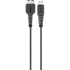 USB Type A to Micro USB V8 3.4A PVC Fast Charging & Data Sync Cable for Mobile, Laptop & Other Micro USB V8 Devices | 4 Core Cable | 2 Meter | Black