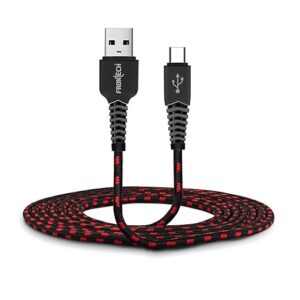 17W / 3.4A Super Fast Charging 1M Braided USB to Type-C Data Cable for Smartphones, Tablets, Laptops & other Micro USB V8 Devices, Charging and Data Sync (1035 - Black)