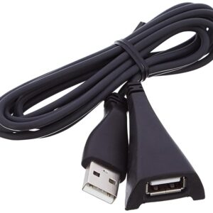 USB 2.0 Male to Female Extension Plug/Socket Adapter Cable - Very Useful for LED/LCD TV USB Ports (1.5M, Black)