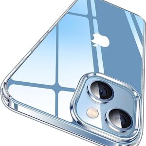 Case for iPhone 14 Silicone Case Clear Transparent Shockproof Scratch Resistant Protective Phone Soft Silicone Slim Cover for iPhone 14