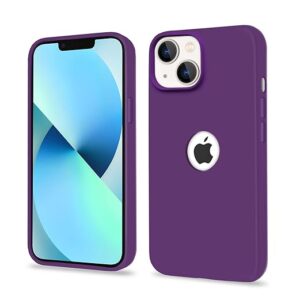 Back Cover | Full Camera Protection | Raised Edges | Super Soft Silicone | Bumper Case for iPhone 13 (Dark Purple)