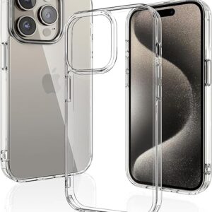 Case for iPhone 15 ProMax Silicone Case Clear Transparent Shockproof Scratch Resistant Protective Phone Soft Silicone Slim Cover for iPhone 15 ProMax