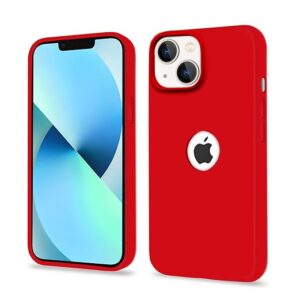 Back Cover | Full Camera Protection | Raised Edges | Super Soft Silicone | Bumper Case for iPhone 13 (Red)