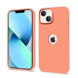 Back Cover | Full Camera Protection |Super Soft Silicone | Raised Edges | Bumper Case for iPhone 13 (Peach)