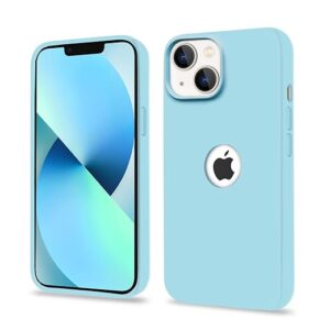 Back Cover | Full Camera Protection | Super Soft Silicone | Raised Edges| Bumper Case for iPhone 13 (Sierra Blue)