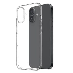 Cover Compatioble with 16 Plus Case Clear Transparent Shockproof Protective Phone Soft Silicone Slim Cover for 16 Plus (Transparent)