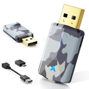 Wireless Carplay Adapter with Fast Stable 5Ghz WiFi Bluetooth Connection, Wired to Wireless Carplay Adapter for Apple, Compatible with iPhone 6 or above/iOS10+ & Cars